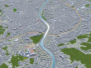 Daejeon city South Korea 50km Model 3D