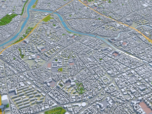 Daejeon city South Korea 50km Model 3D