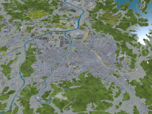 Daejeon city South Korea 50km Model 3D