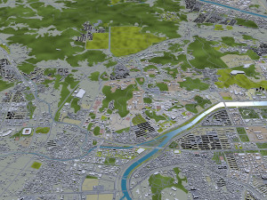 Daejeon city South Korea 50km Model 3D