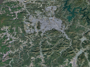 Daejeon city South Korea 50km Model 3D