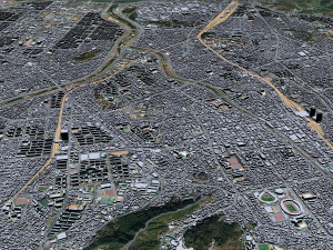 Daejeon city South Korea 50km Model 3D