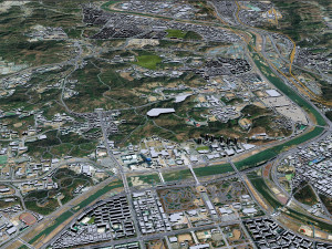 Daejeon city South Korea 50km Model 3D