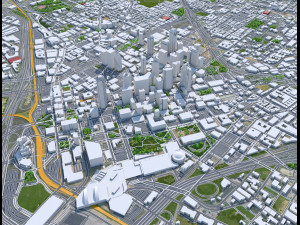 Dallas city Texas 60km Modelo 3D