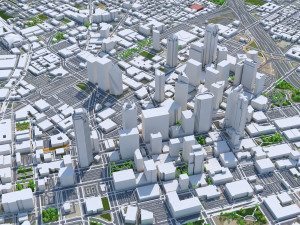 Dallas city Texas 60km Modelo 3D