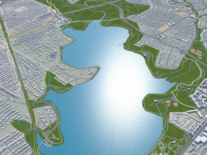 Dallas city Texas 60km Modelo 3D