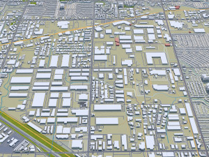 Dallas city Texas 60km Modelo 3D