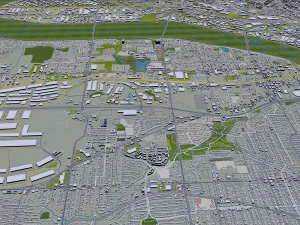 Dallas city Texas 60km 3D Model
