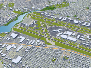 Dallas city Texas 60km Modelo 3D