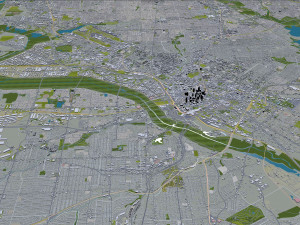 Dallas city Texas 60km Modelo 3D