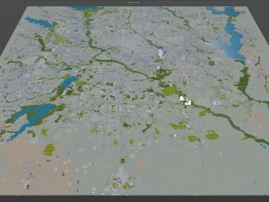 Dallas city Texas 60km Modelo 3D
