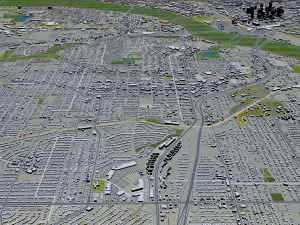 Dallas city Texas 60km 3D Model