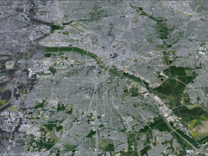 Dallas city Texas 60km 3D Model