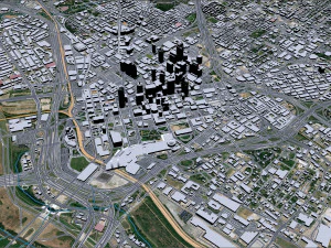 Dallas city Texas 60km 3D Model