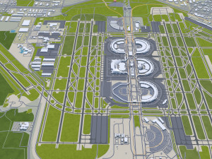 Dallas city Texas 60km Modelo 3D