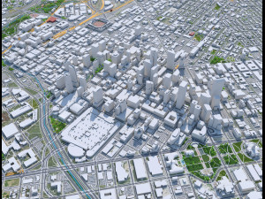 Denver Colorado city USA 70km Model 3D