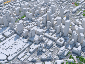 Denver Colorado city USA 70km Model 3D
