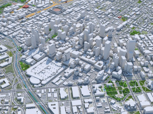 Denver Colorado city USA 70km Model 3D