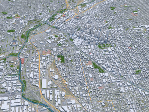 Denver Colorado city USA 70km Model 3D
