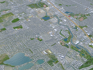 Denver Colorado city USA 70km Model 3D