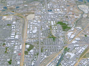 Denver Colorado city USA 70km Model 3D
