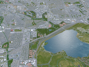 Denver Colorado city USA 70km Model 3D