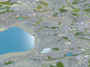 Denver Colorado city USA 70km Model 3D