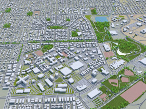 Denver Colorado city USA 70km Model 3D