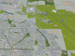 Denver Colorado city USA 70km Model 3D