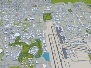 Denver Colorado city USA 70km Model 3D