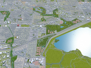 Denver Colorado city USA 70km Model 3D
