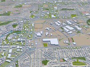 Denver Colorado city USA 70km Model 3D