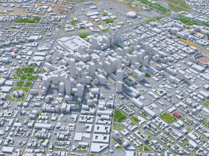 Denver Colorado city USA 70km Model 3D