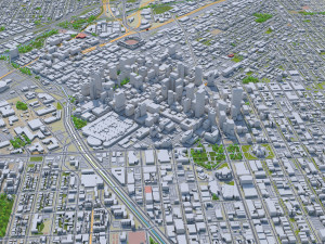 Denver Colorado city USA 70km Model 3D