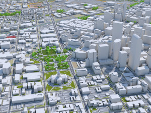 Denver Colorado city USA 70km Model 3D