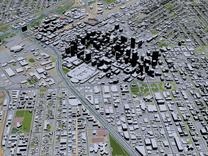 Denver Colorado city USA 70km Model 3D
