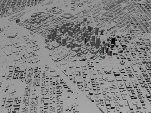 Denver Colorado city USA 70km Model 3D
