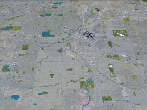 Denver Colorado city USA 70km Model 3D