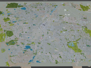 Denver Colorado city USA 70km Model 3D