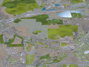 Denver Colorado city USA 70km Model 3D