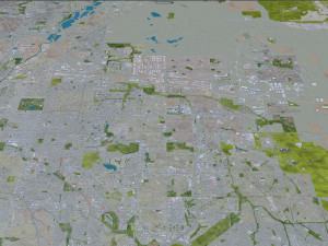 Denver Colorado city USA 70km Model 3D