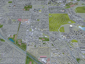 Denver Colorado city USA 70km Model 3D