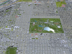 Denver Colorado city USA 70km Model 3D