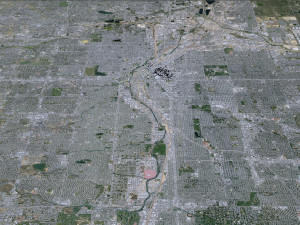 Denver Colorado city USA 70km Model 3D