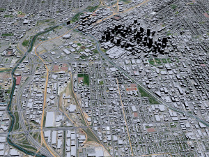 Denver Colorado city USA 70km Model 3D