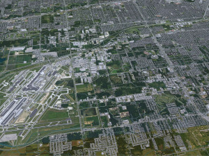 Detroit city Michigan USA 70km 3Dモデル
