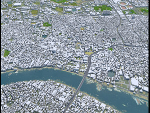 Dhaka city Bangladesh 40km Model 3D