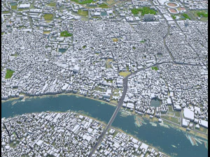 Dhaka city Bangladesh 40km 3D Model