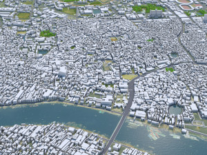 Dhaka city Bangladesh 40km Model 3D
