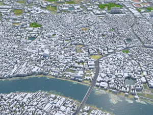 Dhaka city Bangladesh 40km 3D Model
